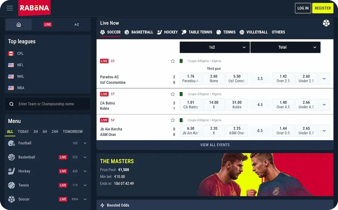 Rabona Casino sport