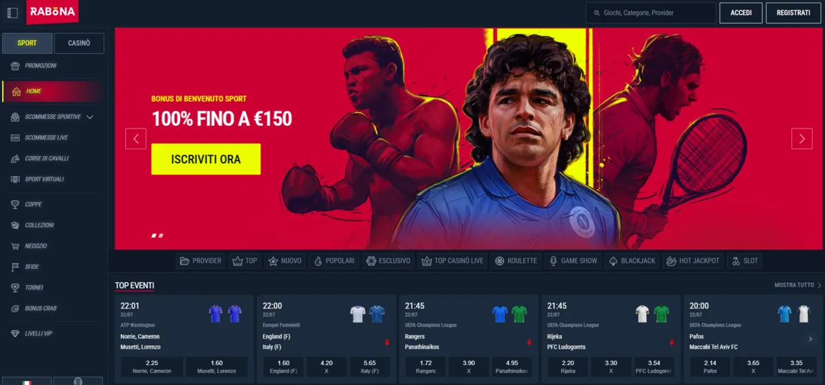 Rabona Casino Home